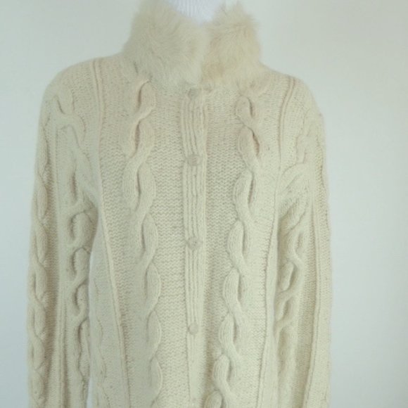 Worth NYCashmere cable cardigan jacket L